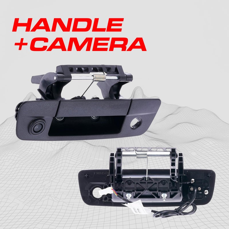 Master Tailgaters Black Tailgate Handle with Backup Camera Replacement for Dodge Ram (2009-2018) | IP68 Waterproof | Parking Grid Lines Available | Easy to Install - Image 2